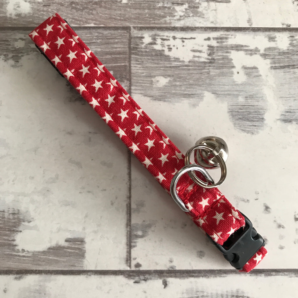 Little Red Stars - Cat Collar