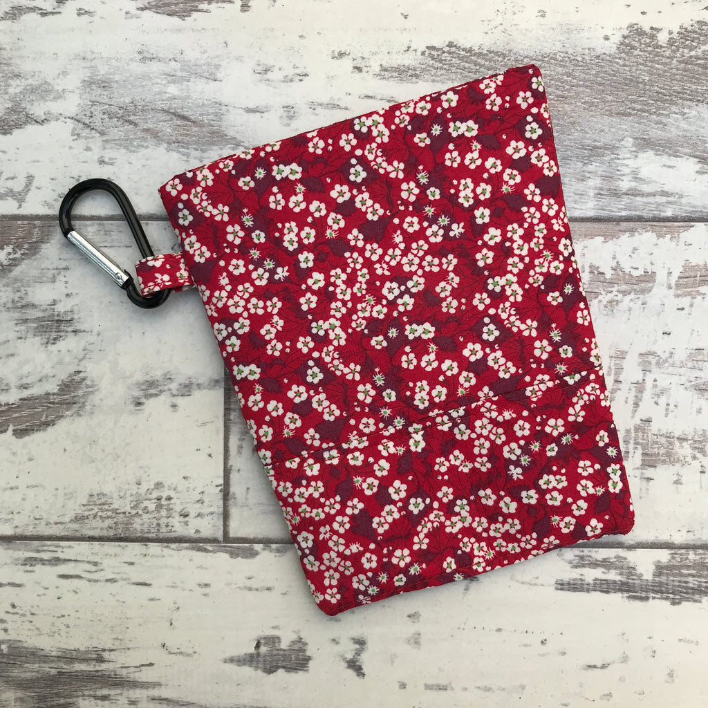 Dark Red Blossom Treat & Poobag Holder