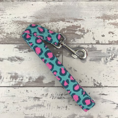 Aqua Leopard - Dog Lead