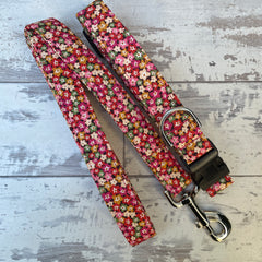 Liberty Floral Charm - Pink - Dog Collar
