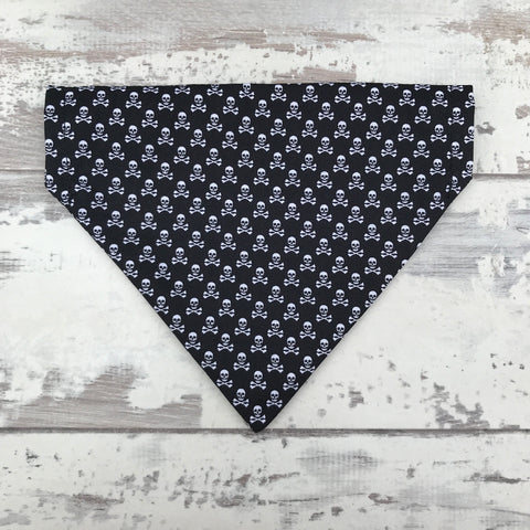 Black Ditsy Skull and Crossbones Bandana