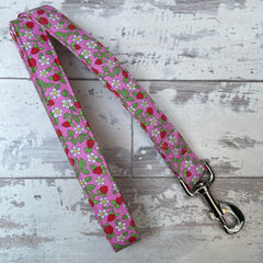 Liberty Strawberries & Cream - Pink - Dog Lead