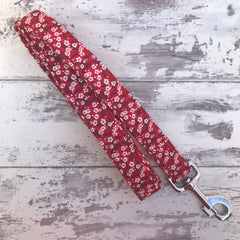 Dark Red Blossom - Dog Lead