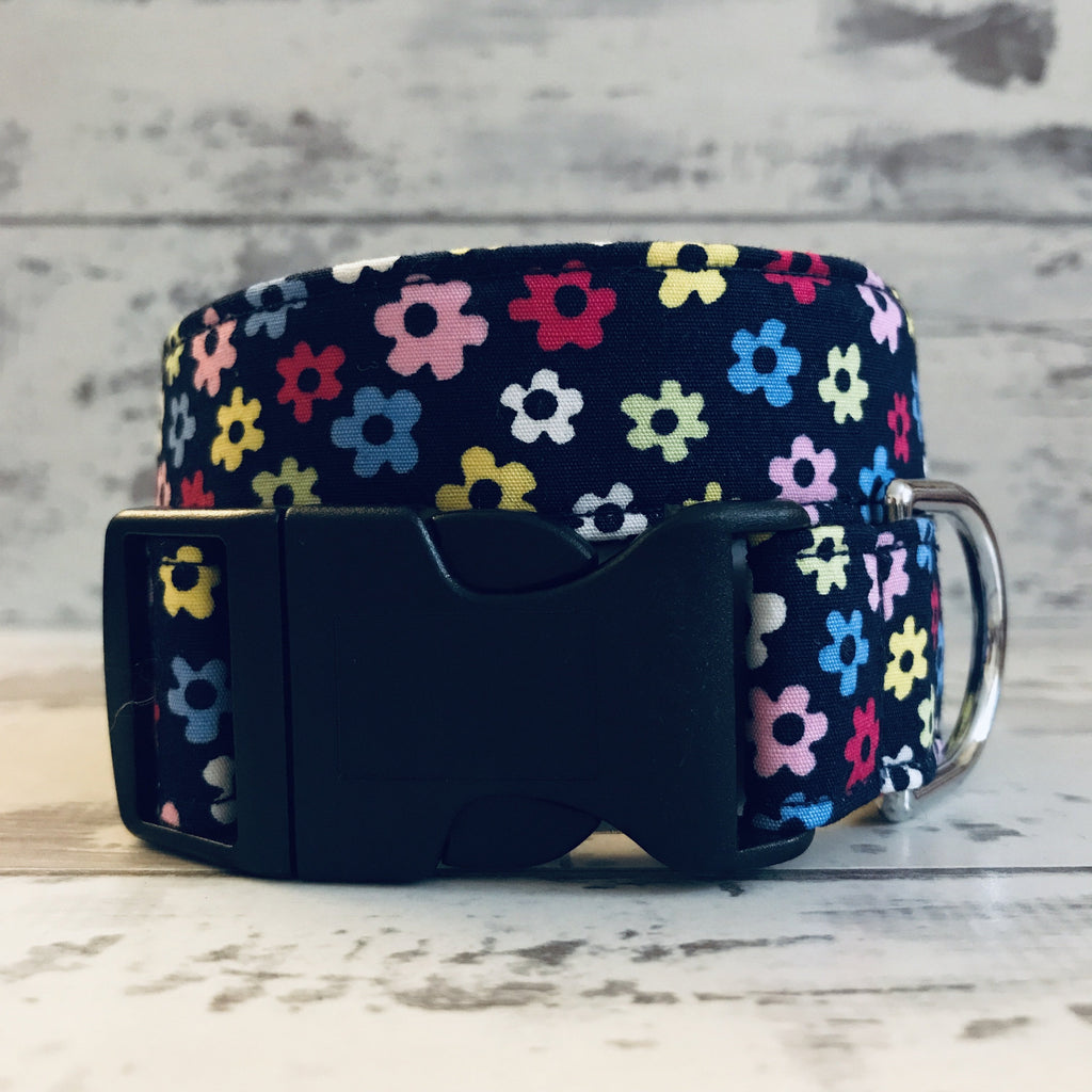 The Black Dog Company Handmade Dog Collars Extra Small / Plastic Little Daises - Dog Collar