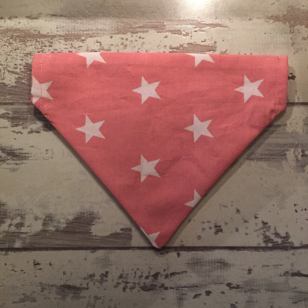 The Black Dog Company Pink with White Stars Bandana