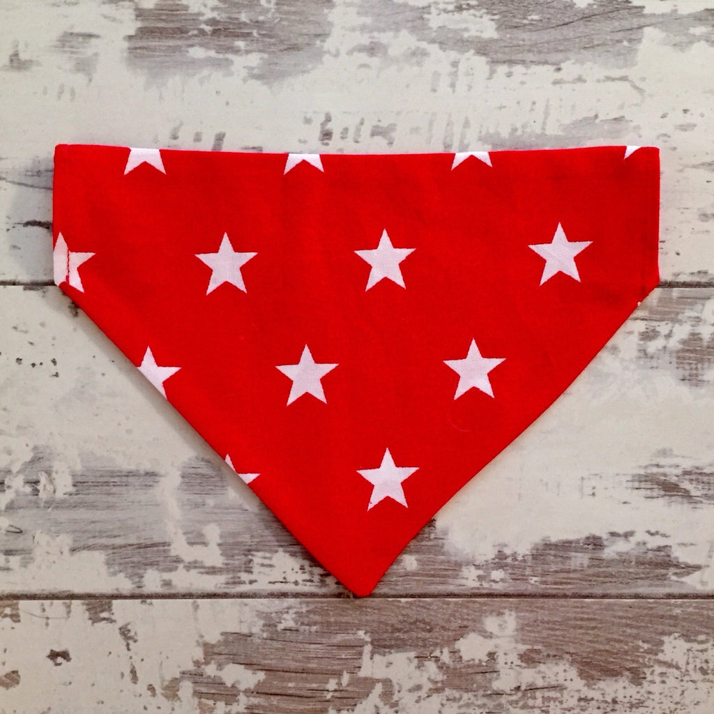 The Black Dog Company Red with White Stars Bandana