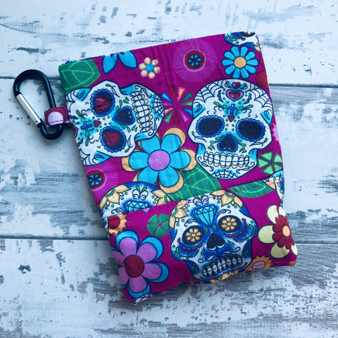 Pink Sugar Skulls Treat & Poobag Holder