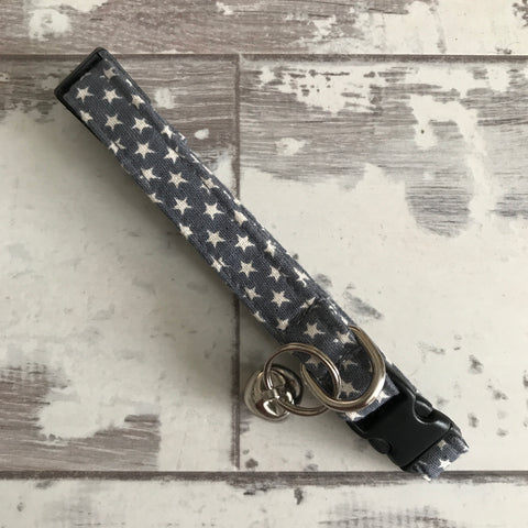 Little Grey Stars - Cat Collar