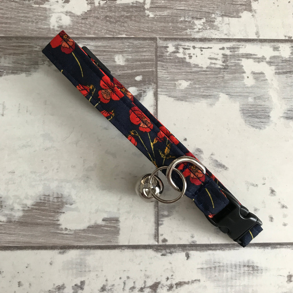 Liberty Poppies - Cat Collar