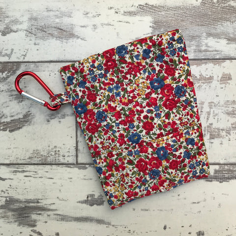 Liberty Red Floral Treat & Poobag Holder