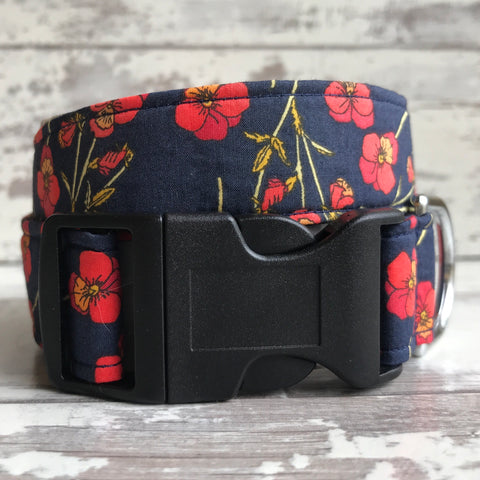 Liberty Poppies - Dog Collar