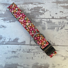 Liberty Floral Charm - Pink - Dog Collar