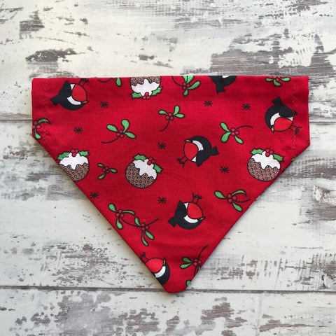 Robins & Puddings - Red - Dog Bandana