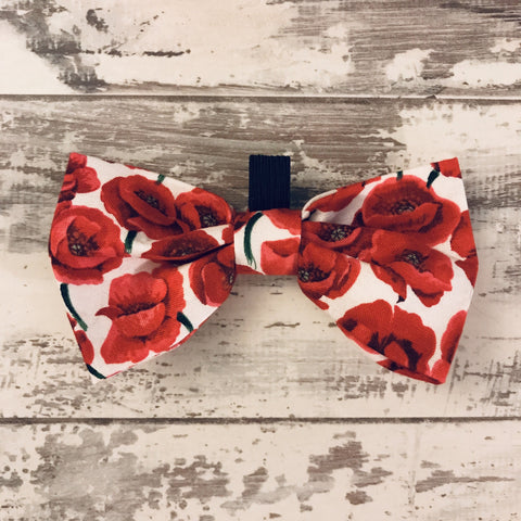 The Black Dog Company Bow Ties Red Poppies Bow Tie