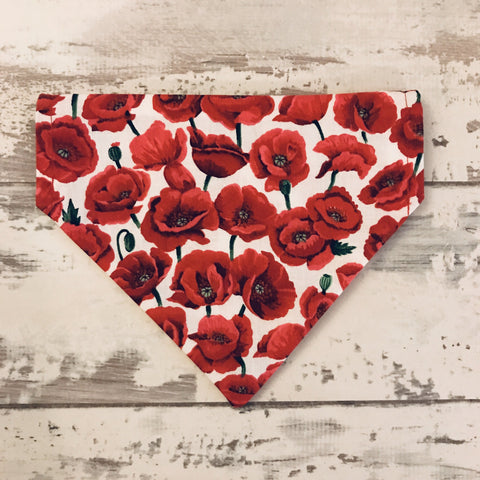 The Black Dog Company Extra Small Red Poppies - Bandana