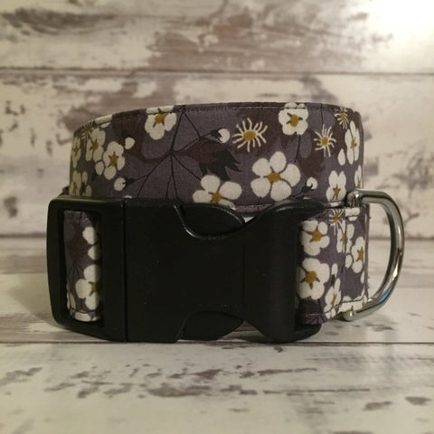 The Black Dog Company Handmade Dog Collars Slate Blossom - Dog Collar