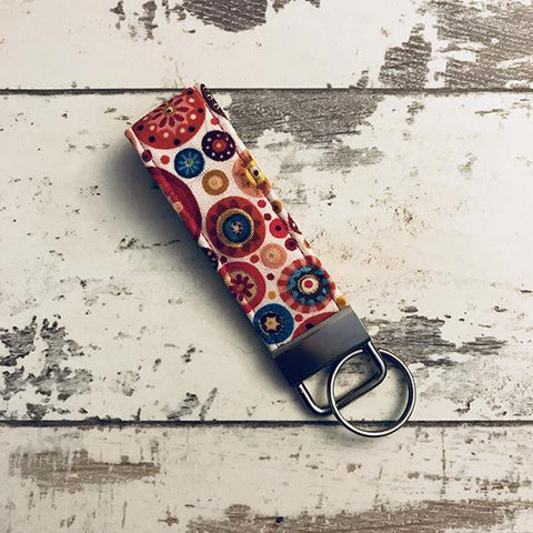 The Black Dog Company Key Ring Fob Pink Aurelia Circles Key Ring Fob